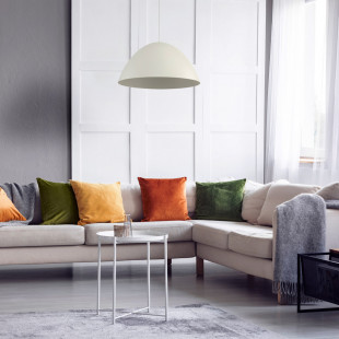 Lampa wisząca metalowa Faro 50cm beżowa TK Lighting