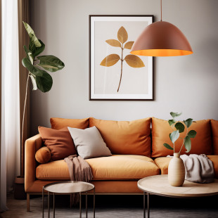 Lampa wisząca metalowa Faro 50cm ceglana TK Lighting
