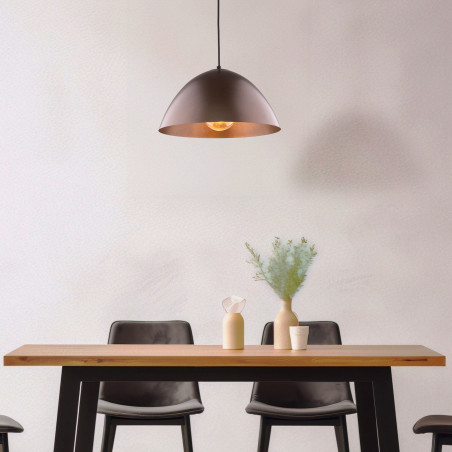 Lampa wisząca metalowa Faro 34cm brązowa TK Lighting