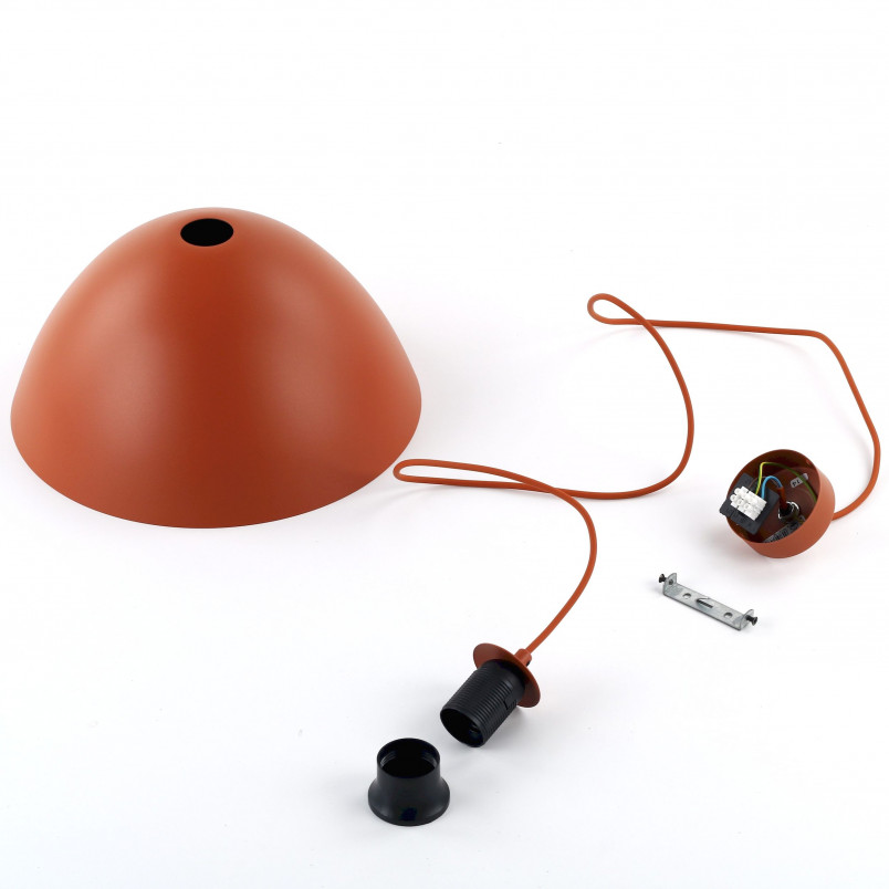 Lampa wisząca metalowa Faro 34cm ceglana TK Lighting