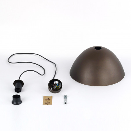 Lampa wisząca metalowa Faro 34cm brązowa TK Lighting