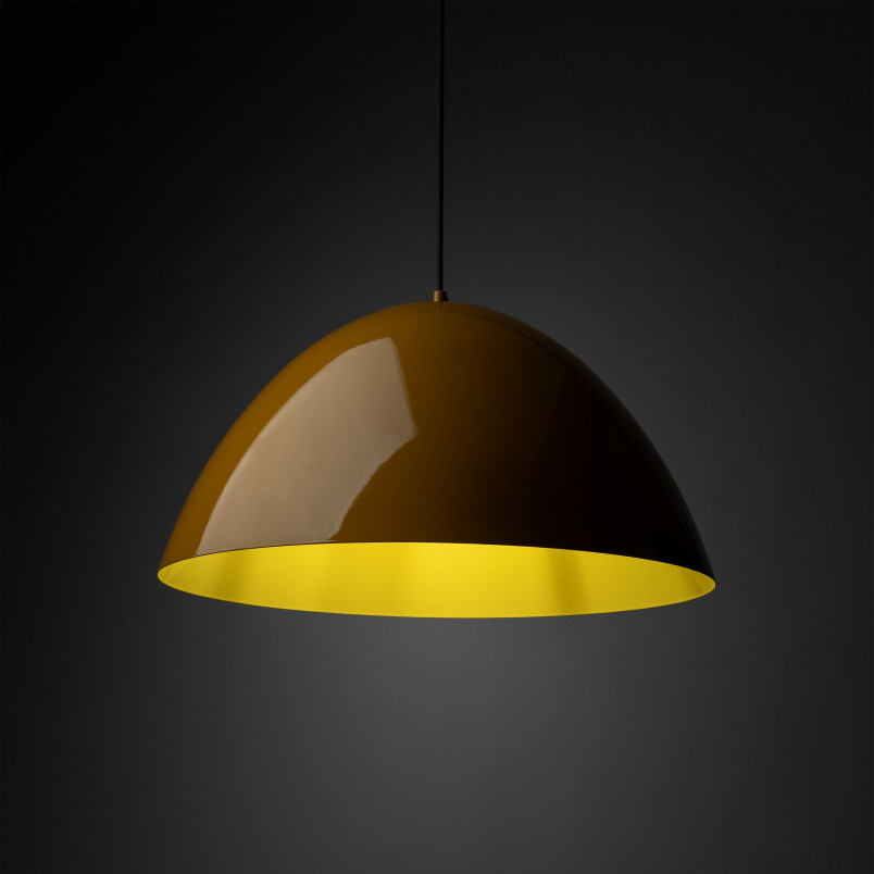 Lampa wisząca metalowa Faro Ochra 50cm żółta TK Lighting