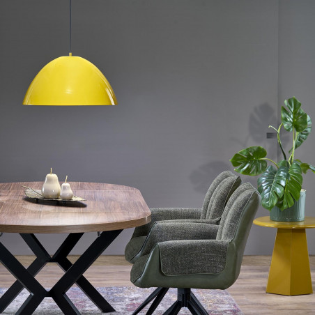 Lampa wisząca metalowa Faro Ochra 50cm żółta TK Lighting