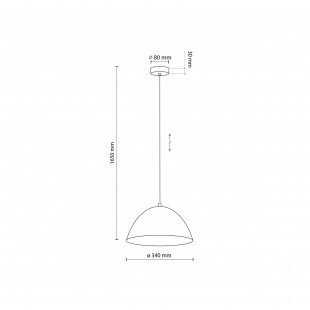 Lampa wisząca metalowa Faro Ochra 34cm żółta TK Lighting