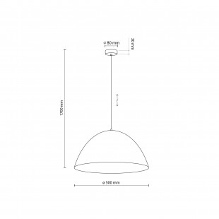 Lampa wisząca metalowa Faro 50cm brązowa TK Lighting