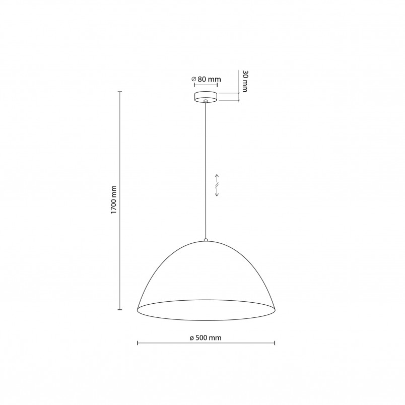Lampa wisząca metalowa Faro 50cm brązowa TK Lighting