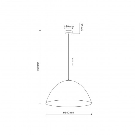 Lampa wisząca metalowa Faro 50cm brązowa TK Lighting