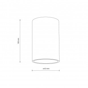 Lampa spot tuba do łazienki Flare 6,3cm biała TK Lighting