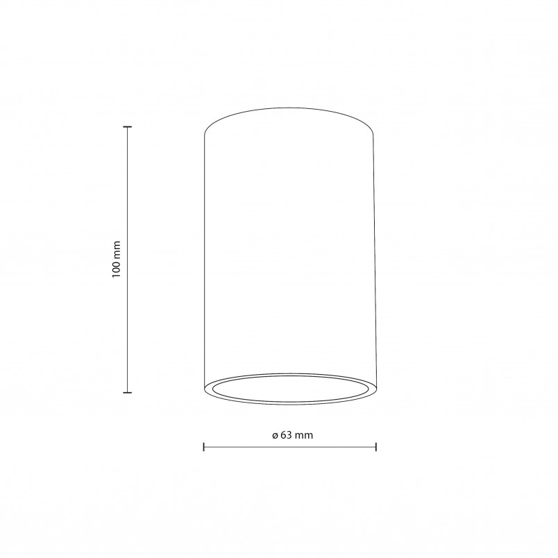 Lampa spot tuba do łazienki Flare 6,3cm biała TK Lighting