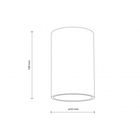 Lampa spot tuba do łazienki Flare 6,3cm biała TK Lighting