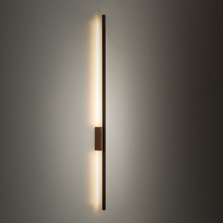 Kinkiet pionowy Flash LED 3000K 108cm czarny / orzech TK Lighting