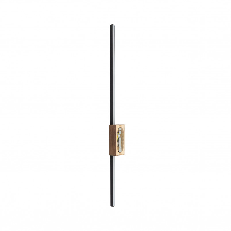 Kinkiet pionowy Flash LED 3000K 78cm czarny / orzech TK Lighting