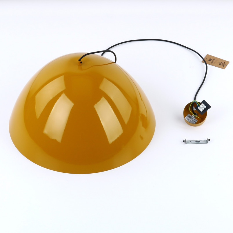 Lampa wisząca metalowa Faro Ochra 50cm żółta TK Lighting