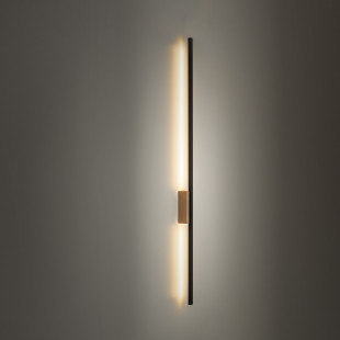 Kinkiet pionowy Flash LED 3000K 108cm czarny / sosna TK Lighting