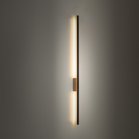 Kinkiet pionowy Flash LED 3000K 108cm czarny / sosna TK Lighting