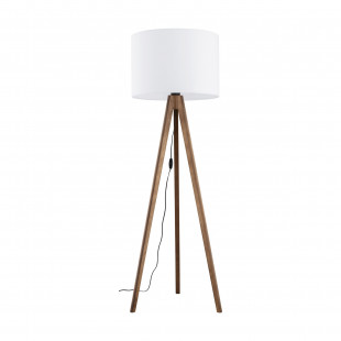 Lampa trójnóg z abażurem Grand 50cm H145cm biały / orzech TK Lighting
