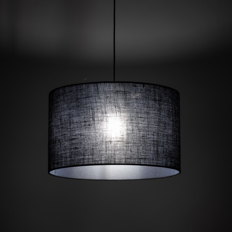 Lampa wisząca z abażurem Glorii 50cm czarna TK Lighting