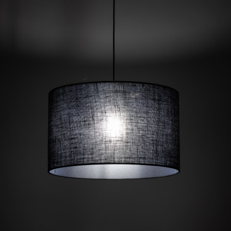 Lampa wisząca z abażurem Glorii 50cm czarna TK Lighting