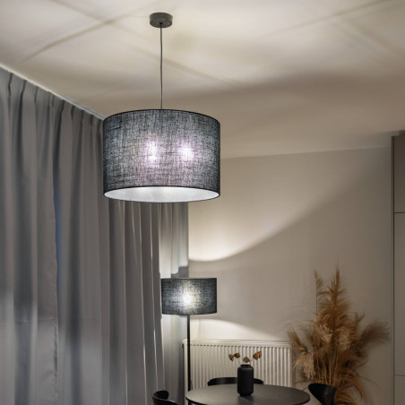 Lampa podłogowa z abażurem Glorii 50cm H160cm czarna TK Lighting