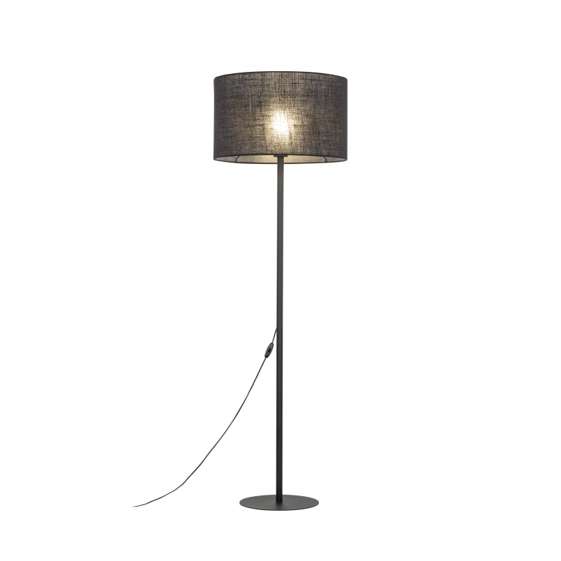 Lampa podłogowa z abażurem Glorii 50cm H160cm czarna TK Lighting