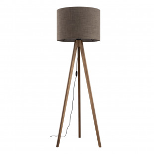 Lampa trójnóg z abażurem Grand 50cm H145cm brązowy / orzech TK Lighting