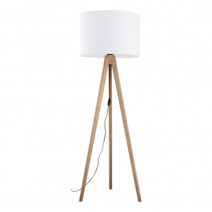 Lampa trójnóg z abażurem Grand 50cm H145cm biały / sosna TK Lighting