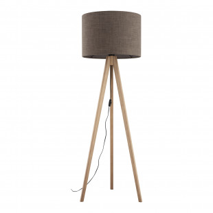 Lampa trójnóg z abażurem Grand 50cm H145cm brązowy / sosna TK Lighting