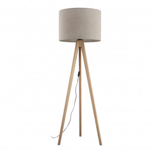 Lampa trójnóg z abażurem Grand II 50cm H145cm len / sosna TK Lighting