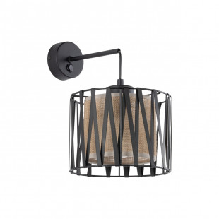 Kinkiet wiszący z abażurem Harmony Nature brązowy / czarny TK Lighting