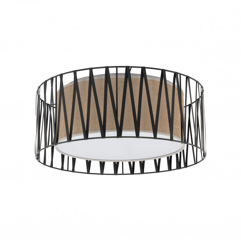 Plafon z abażurem Harmony Nature 50cm brązowy / czarny TK Lighting