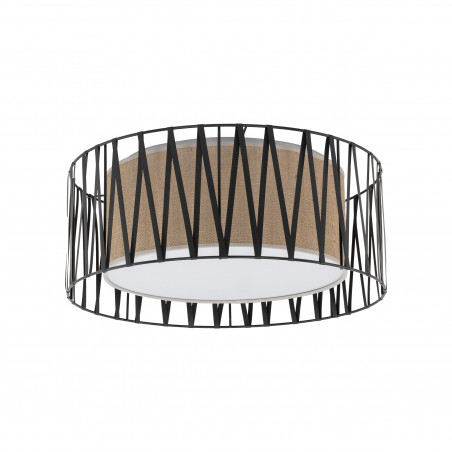 Plafon z abażurem Harmony Nature 50cm brązowy / czarny TK Lighting