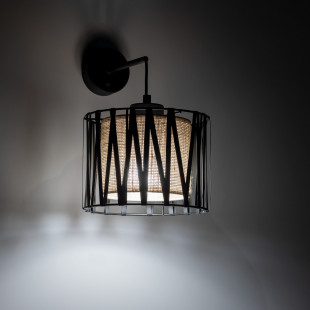 Kinkiet wiszący z abażurem Harmony Nature brązowy / czarny TK Lighting