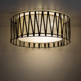 Plafon z abażurem Harmony Nature 50cm brązowy / czarny TK Lighting