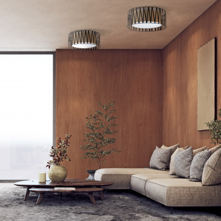 Plafon z abażurem Harmony Nature 50cm brązowy / czarny TK Lighting