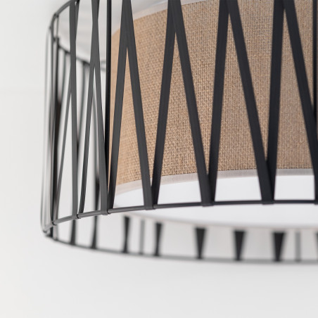 Plafon z abażurem Harmony Nature 50cm brązowy / czarny TK Lighting
