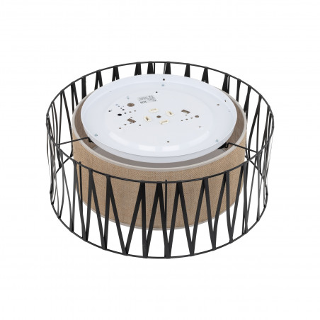 Plafon z abażurem Harmony Nature 50cm brązowy / czarny TK Lighting