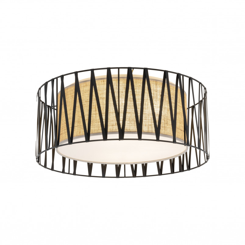 Plafon z abażurem Harmony Nature 50cm brązowy / czarny TK Lighting