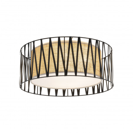 Plafon z abażurem Harmony Nature 50cm brązowy / czarny TK Lighting