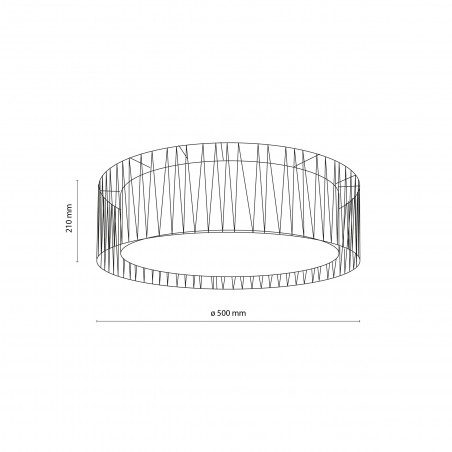 Plafon z abażurem Harmony Nature 50cm brązowy / czarny TK Lighting