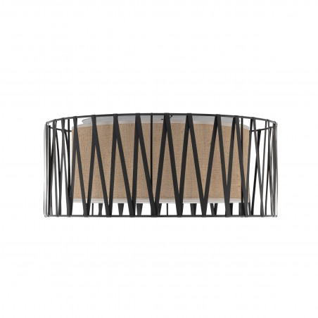 Plafon z abażurem Harmony Nature 50cm brązowy / czarny TK Lighting