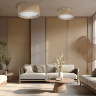 Plafon okrągły boho Juta 45cm brązowy TK Lighting
