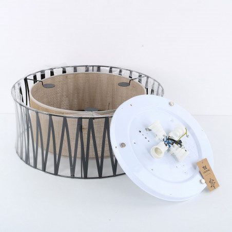 Plafon z abażurem Harmony Nature 50cm brązowy / czarny TK Lighting