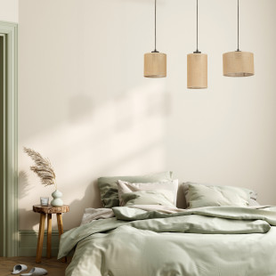 Lampa boho wisząca 3 punktowa Juta 79cm brązowa TK Lighting