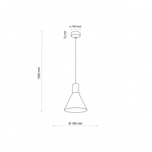 Lampa wisząca metalowa loft Jump 18cm czarna TK Lighting
