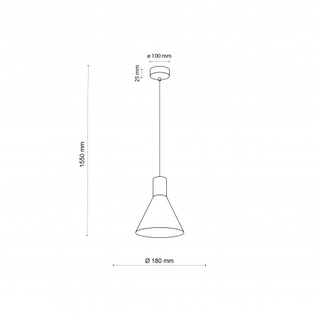 Lampa wisząca metalowa loft Jump 18cm czarna TK Lighting