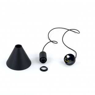 Lampa wisząca metalowa loft Jump 18cm czarna TK Lighting