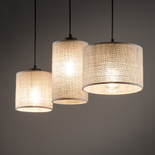 Lampa boho wisząca 3 punktowa Juta 79cm brązowa TK Lighting