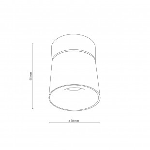 Reflektor sufitowy 1 punktowy Kyoto LED 3000K 12W 7,8cm biały TK Lighting