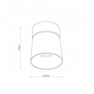 Reflektor sufitowy 1 punktowy Kyoto LED 3000K 7W 6,3cm czarny TK Lighting
