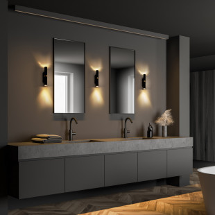 Kinkiet góra-dół Lagos czarno-złoty TK Lighting